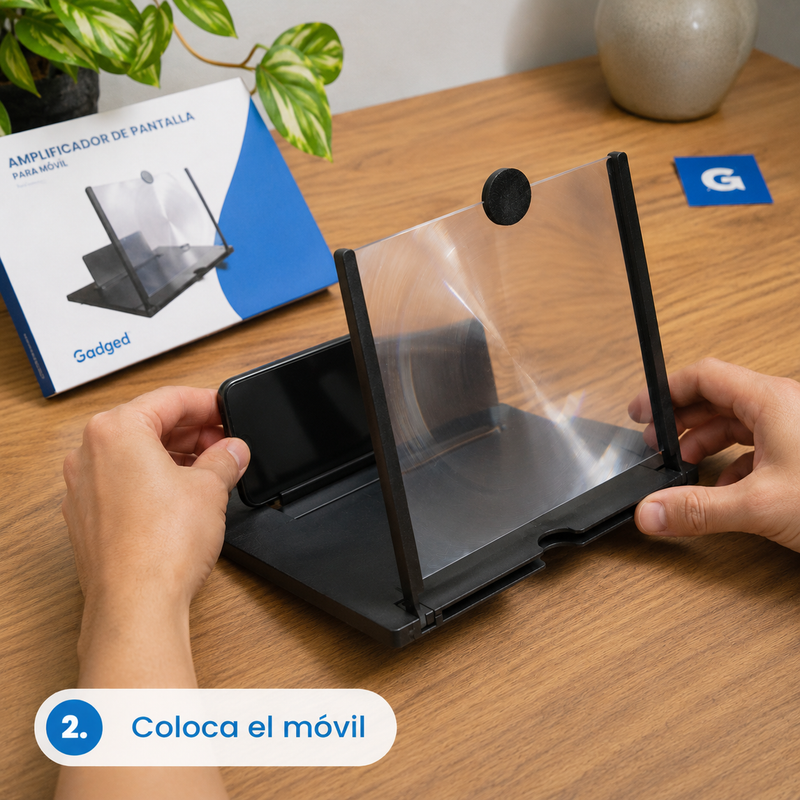 Coloca el móvil en la base