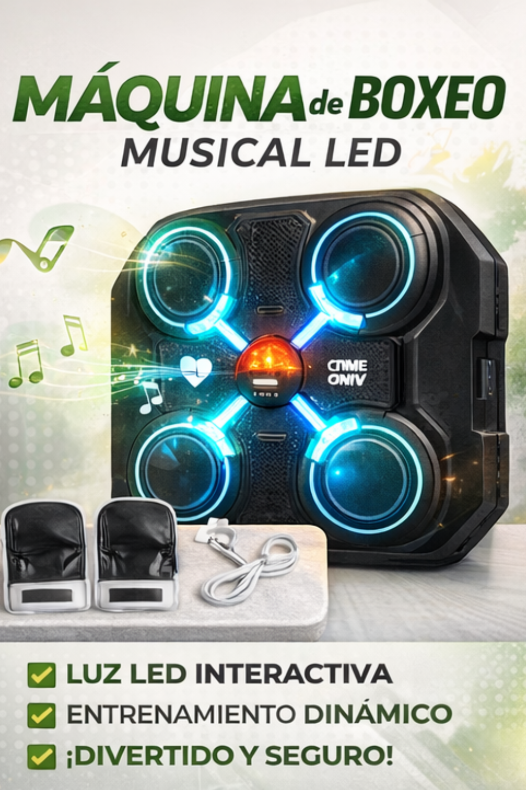 Maquina boxeo con musica (4pads)