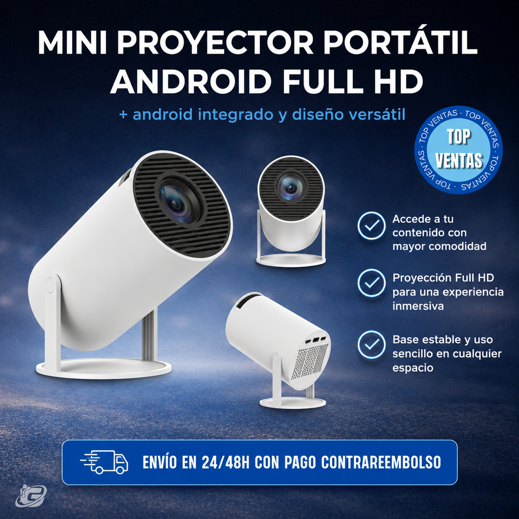 Mini proyector portátil Android Full HD