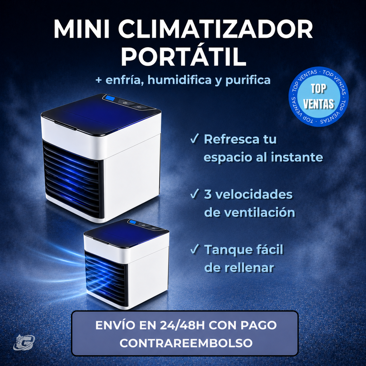 Mini climatizador portátil