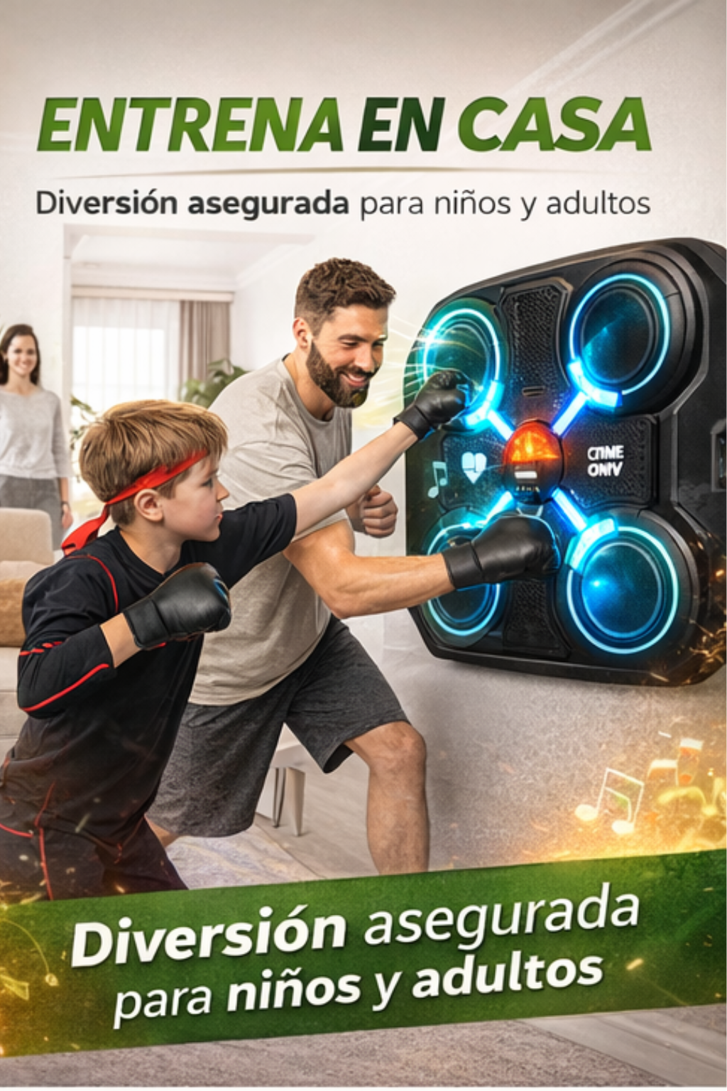 Maquina boxeo con musica (4pads)