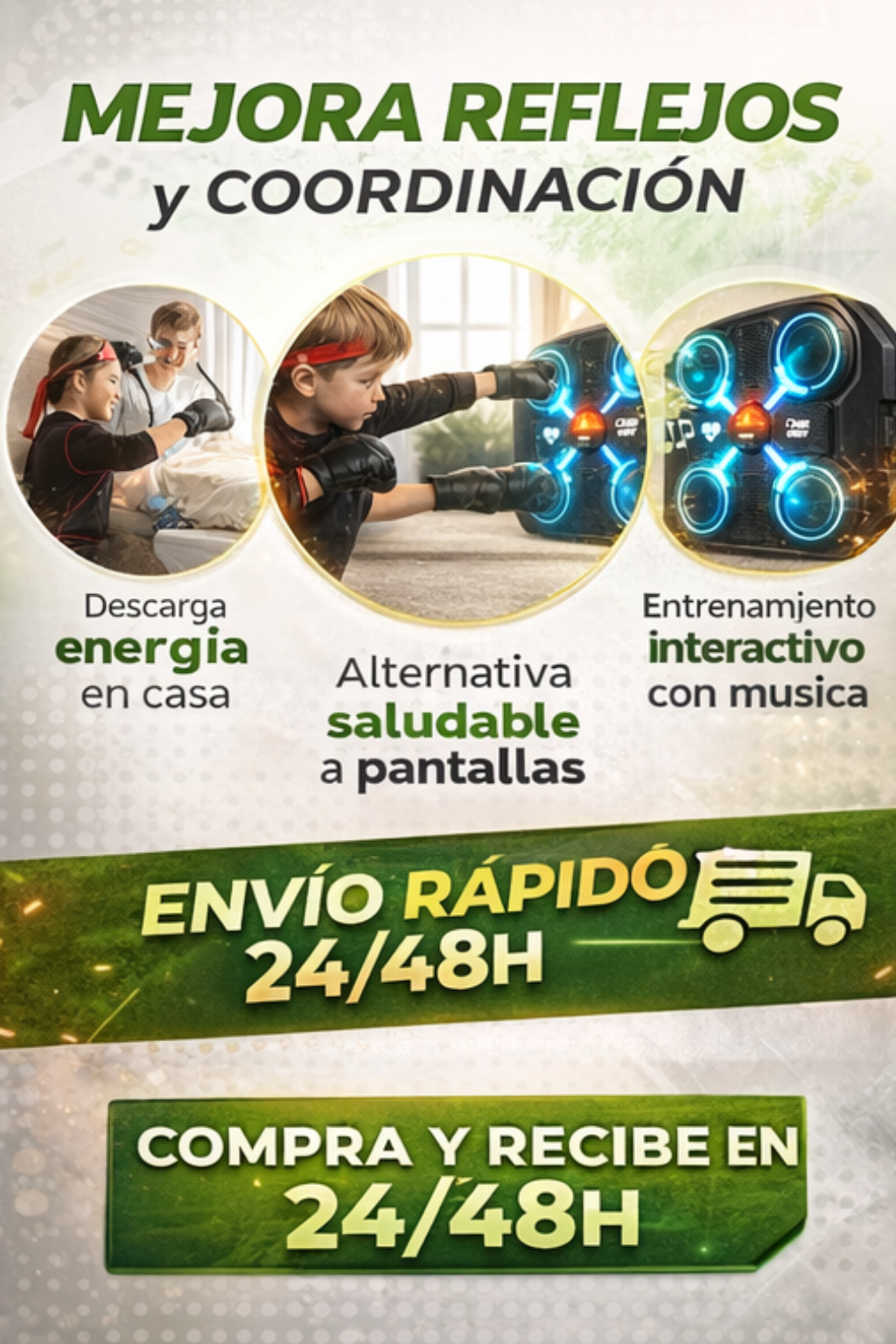 Maquina boxeo con musica (4pads)