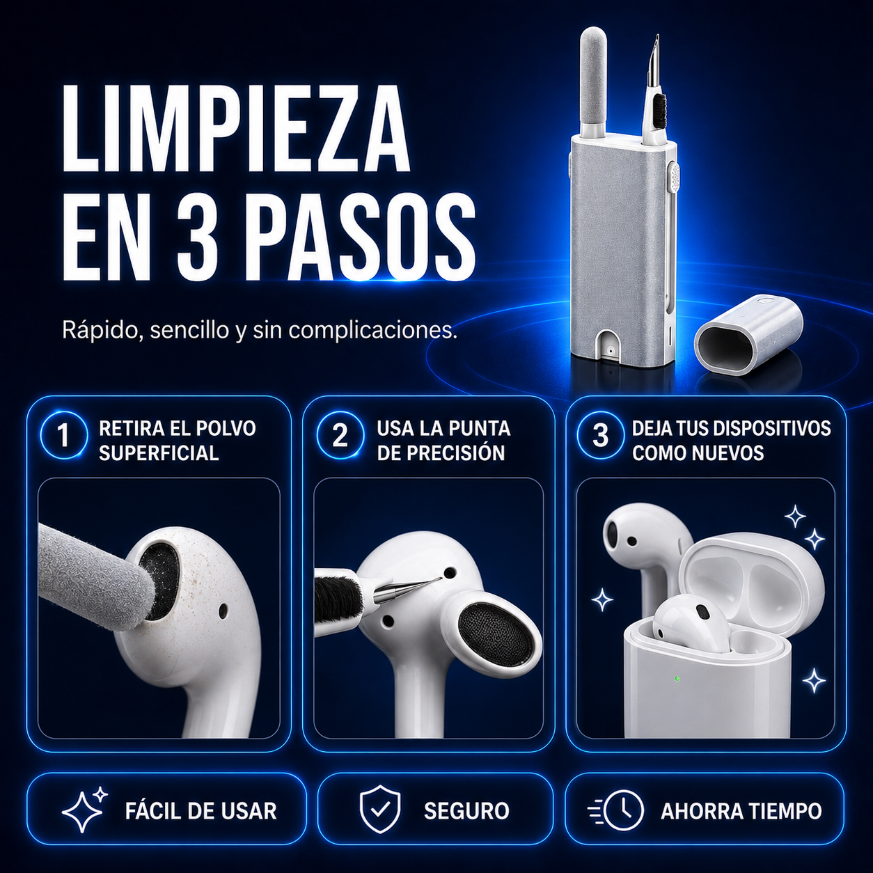 Limpiador Auriculares y móvil 5 en 1