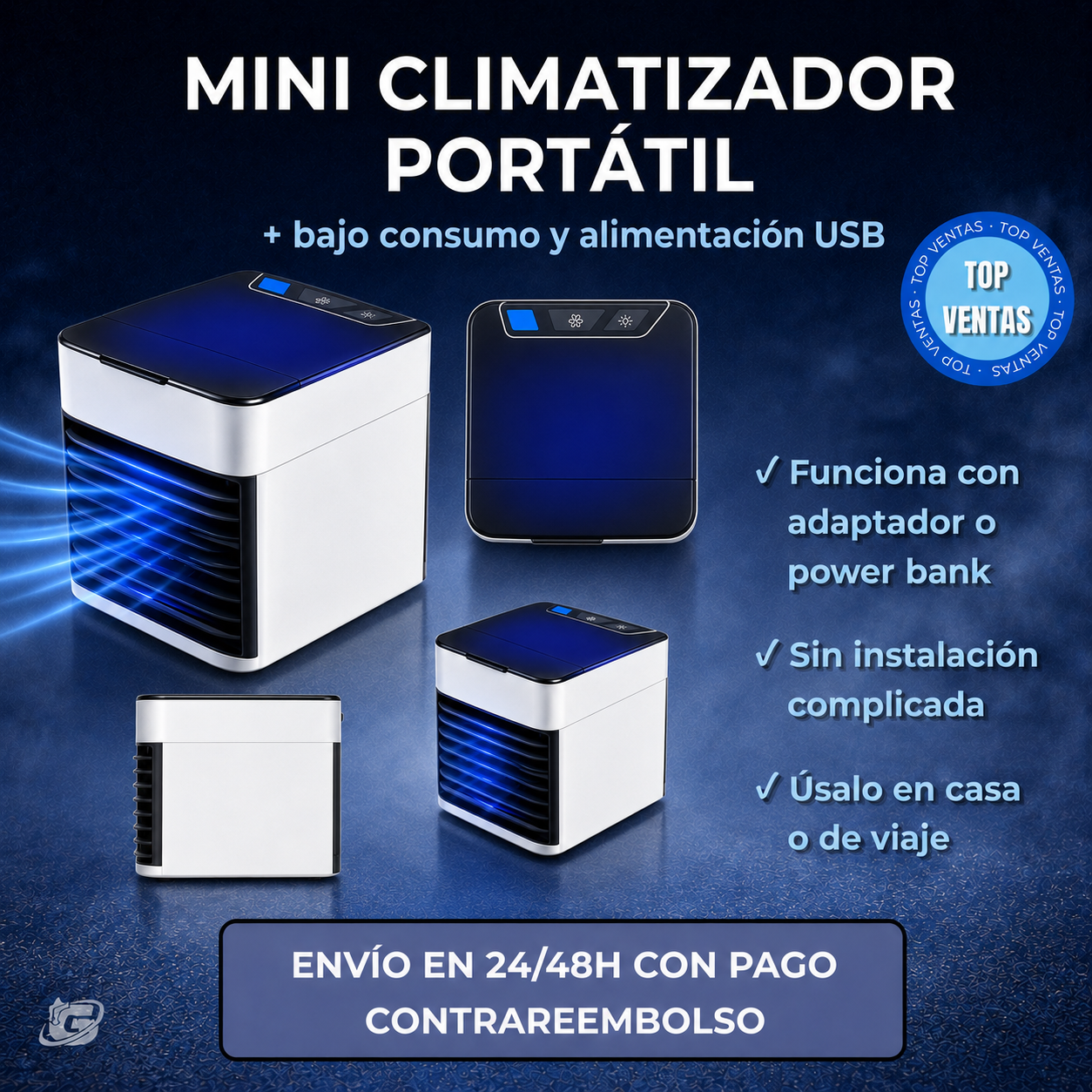 Mini climatizador portátil