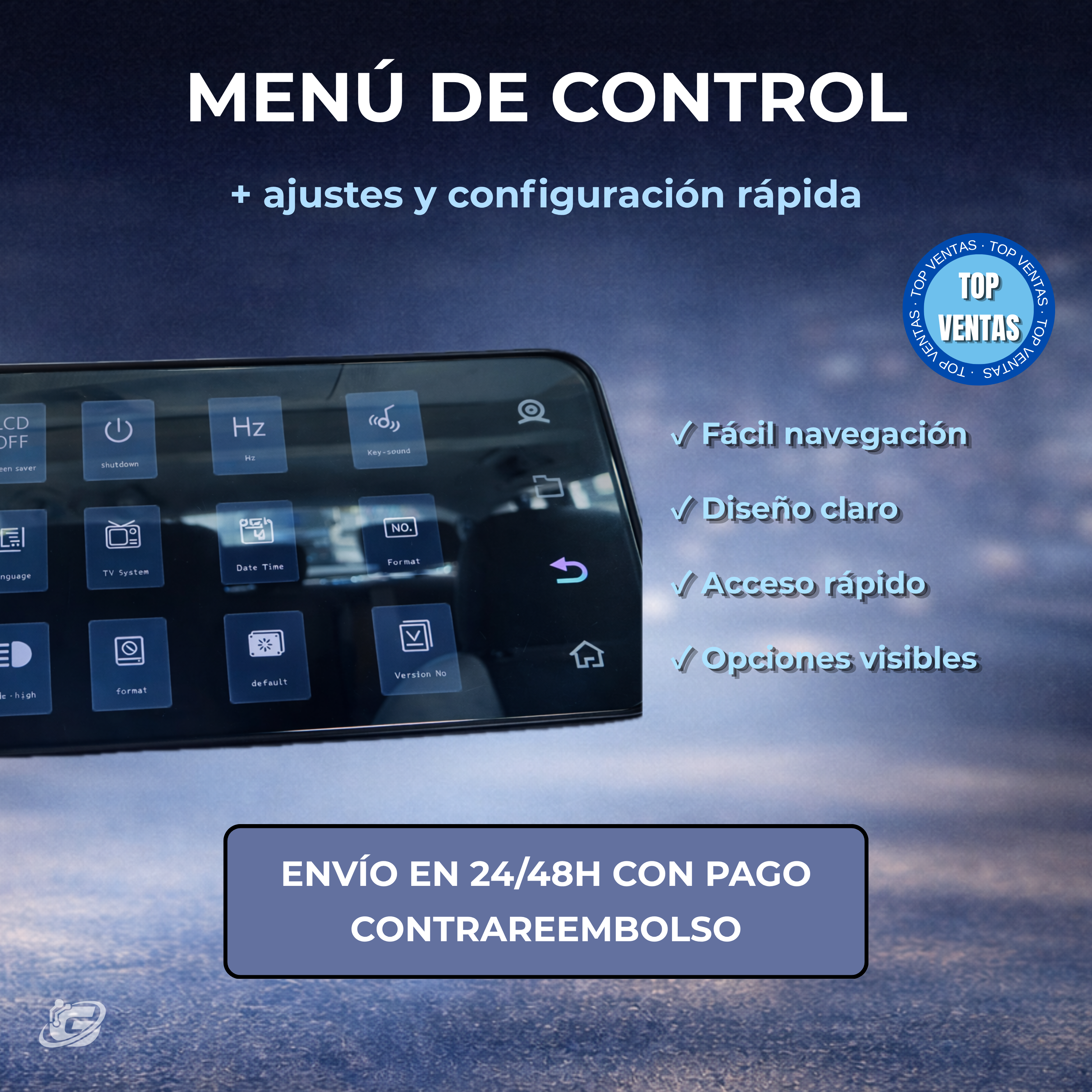 Espejo Retrovisor Inteligente + camara dual 1080p