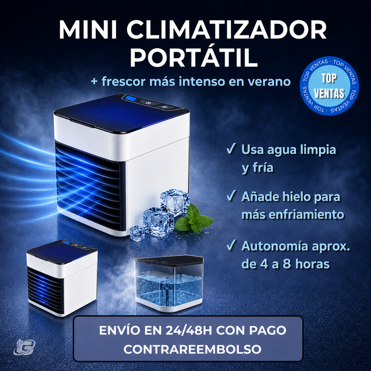 Mini climatizador portátil