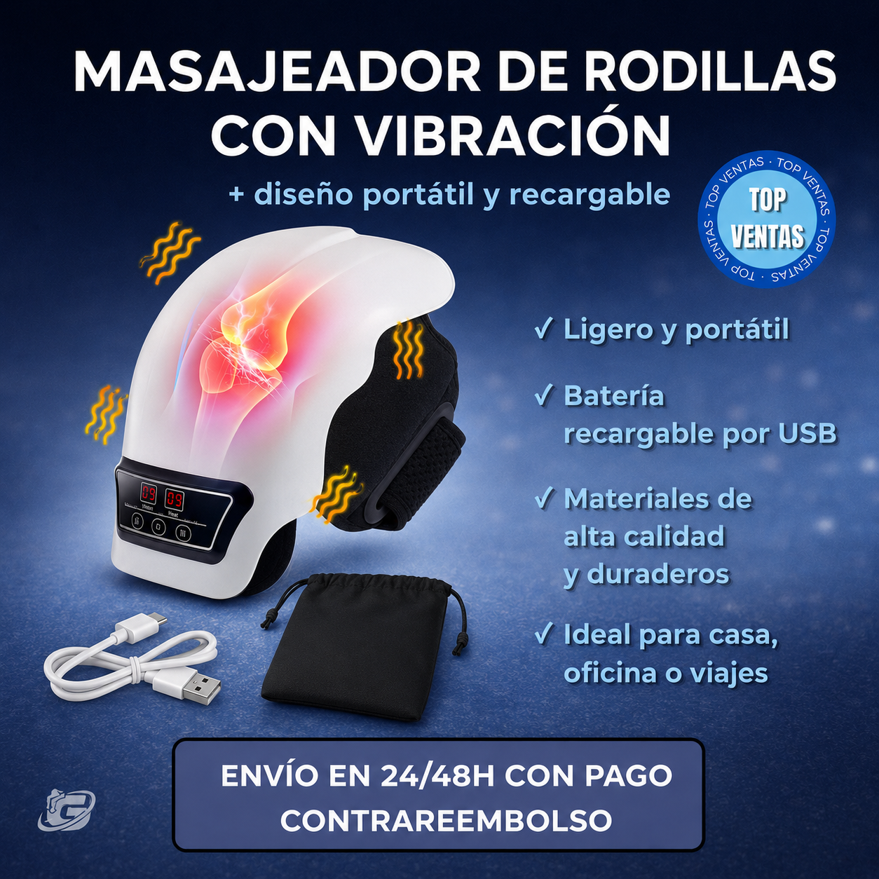 Masajeador de Rodillas con vibración
