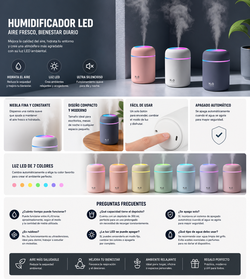 Humidificador LED