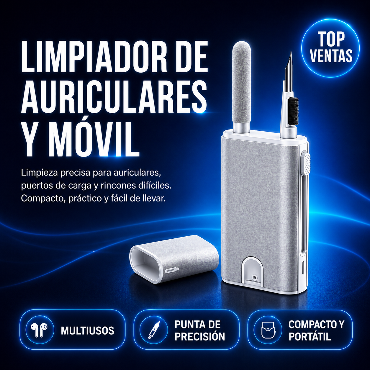 Limpiador Auriculares y móvil 5 en 1