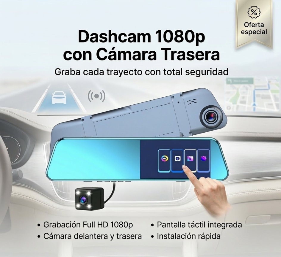 Dashcam con camara de marcha atras